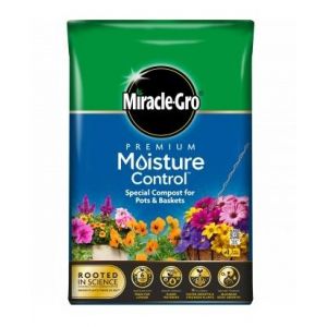 Miracle-Gro Premium Moisture Control Enriched Compost Pots & Baskets 40 Litre