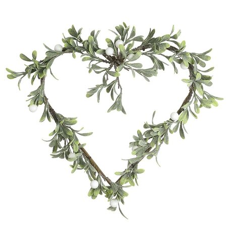 Mistletoe Heart Wreath