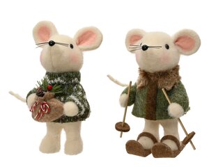 Mouse Wool Green/Colour(S) H23cm