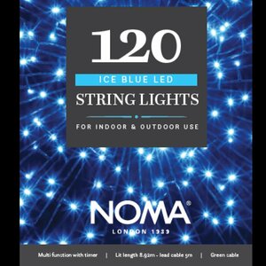 Noma 120 LED String Multi-function Ice Blue