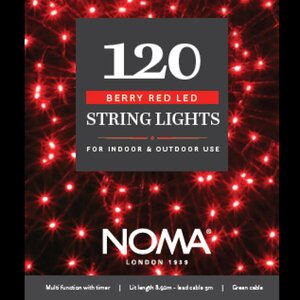 Noma 120 LED String Multi-function Red