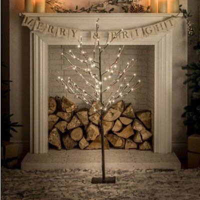 Noma 120cm Snowy Twig Tree with Berries