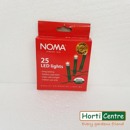 Noma 25 White LED Battery Operated with Green Cable - image 2