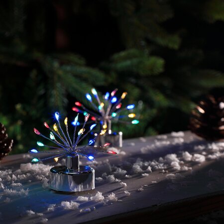 Noma 6 Multi-coloured Firework Tealights with 20 LEDS