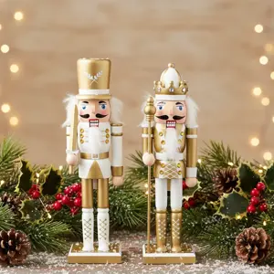 Nutcracker Large Gold & White 30cm