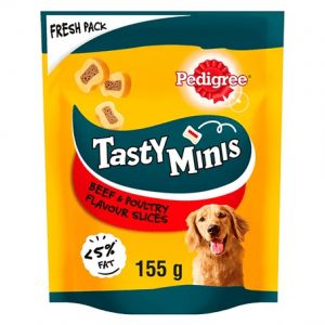 Pedigree Tasty Minis Beef & Poultry Slices 155G