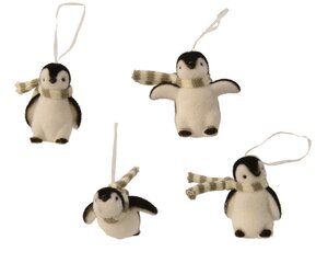 Penguin Polystyrene Scarf White/B 50cm