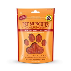 Pet Munchies Chicken Breast Fillets Pet Treats 100g