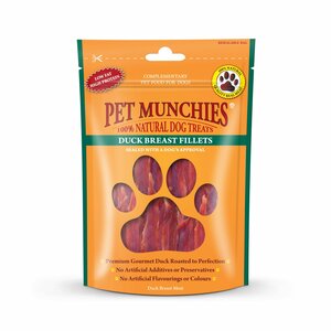 Pet Munchies Duck Fillets Dog Treats 90g