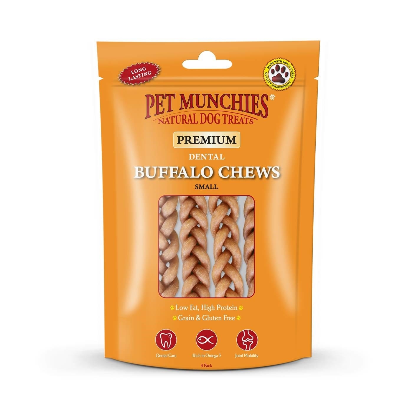 Pet Munchies Premium Small Dental Buffalo Chews 55g Horticentre