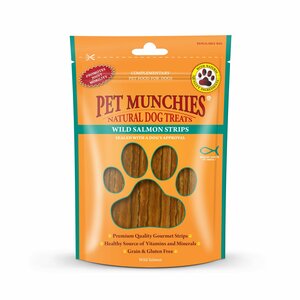 Pet Munchies Salmon Strips Dog Treats 80g