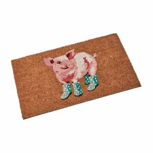 Pigs in Wellies 45cmx75cm Decoir Doormat - image 1