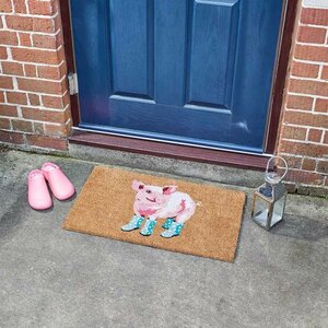 Pigs in Wellies 45cmx75cm Decoir Doormat - image 2