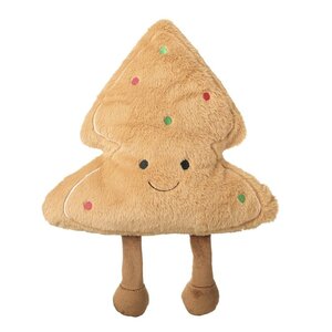 Plush Brown Tree Doorstop W Happy Face