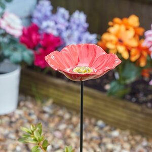 Poppy Bird Feeder Stake - image 1