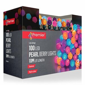 Premier 100 Pearl Berry LED Lights - Rainbow