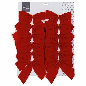 Premier 12 x 12cm Red Bow Decorations