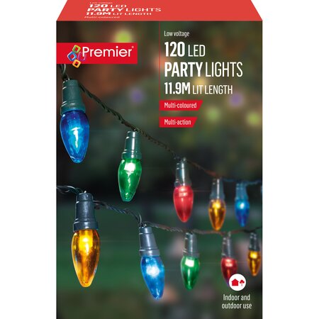 Premier 120 LED Party Lights - Multi-Coloured - image 1