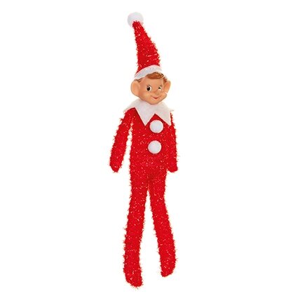 Premier 18cm Tinsel Elf  Christmas Decoration - image 3