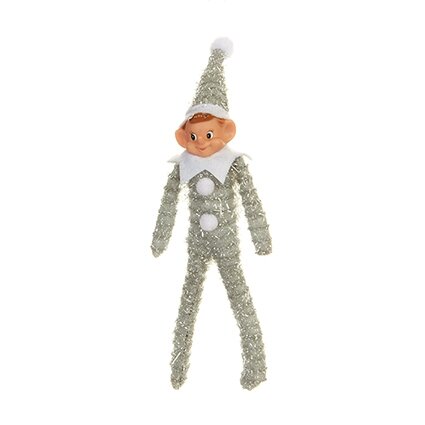 Premier 18cm Tinsel Elf  Christmas Decoration - image 4