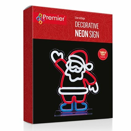 Premier 25cm Santa Design Neon Table Top - image 1