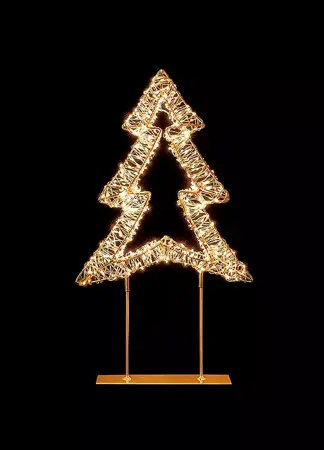 Premier 45cm Rose Gold Table Top LED Light Tree