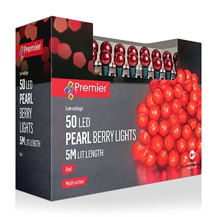 Premier 50 Pearl Berry LED Lights - Red