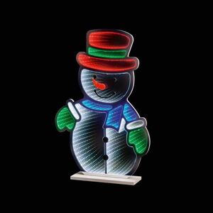 Premier 60cm Standing Snowman Infinity Mirror - image 2