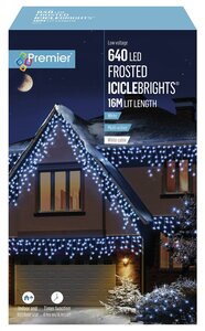 Premier 640 LED Frosted IcicleBrights White
