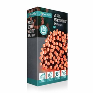 Premier BerryBrights Multi-Action Battery Lights - 50 Red