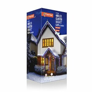Premier Cluster Brights Multi-Action Lights with Timer - 480 Multi-Coloured