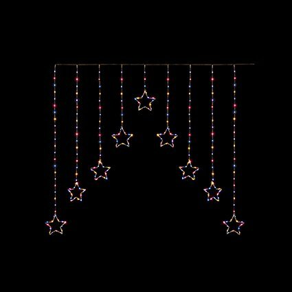 Premier Curtain Star Lights 258 Rainbow LEDs