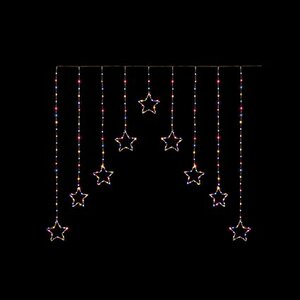 Premier Curtain Star Lights 258 Rainbow LEDs