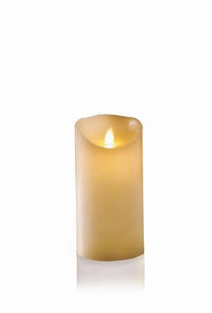 Premier Dancing Flame Battery Candle 18cm - Cream