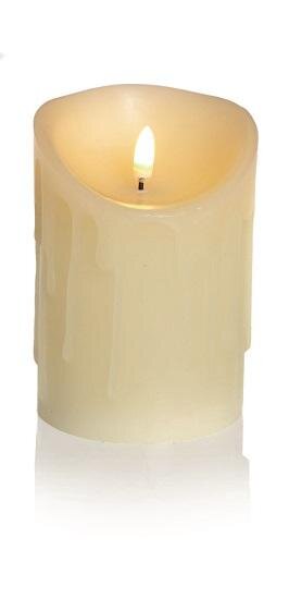 Premier Flickabrights Melted Candle 13cm x 9 cm - Cream - image 1