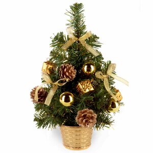 Premier Gold Dressed Mini Tree 30cm