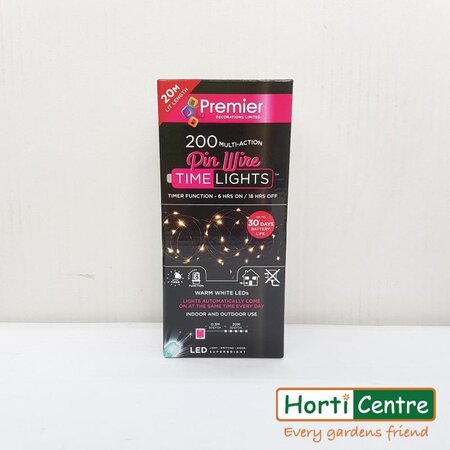 Premier Multi-Action Battery Operated MicroBrights 200 Lights - Warm White