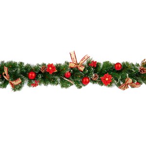 Premier Red Dressed Garland 1.8m