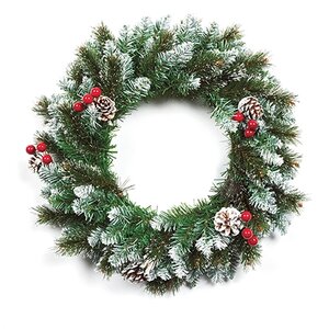 Premier Snow Tipped Wreath 50cm