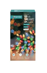 Premier Timelights Multi-Action Battery Lights - 100 Multi-Coloured