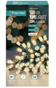 Premier Timelights Multi-Action Battery Lights - 100 Warm White