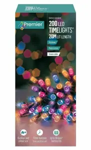 Premier Timelights Multi-Action Battery Lights - 200 Rainbow