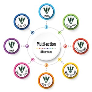 Premier Timelights Multi-Action Battery Lights - 24 Multi-Coloured - image 4