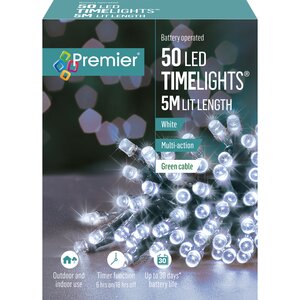 Premier Timelights Multi-Action Battery Lights - 50 White