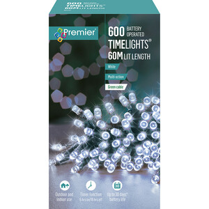 Premier Timelights Multi-Action Battery Lights - 600 White