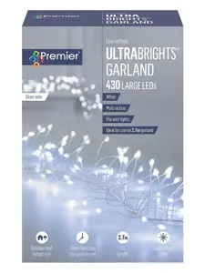 Premier UltraBright Garland 430 Silver LED's