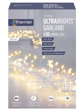 Premier UltraBright Garland 430 Warm White LED