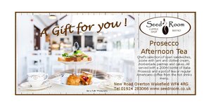Prosecco Afternoon Tea Seed Room Gift Voucher