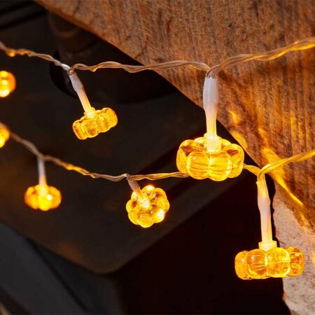 Pumpkin String Lights - 20 Battery Powered Autumnal Lights - image 1