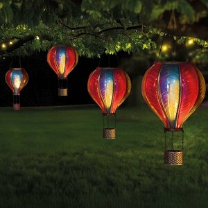 Rainbow Flaming Balloon Solar Hanging Light - Mini